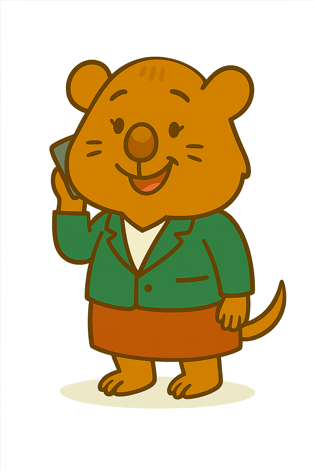 Friendly quokka ready to help